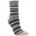 Alpaca sokken bruin/grijs gestreept (2 paar)