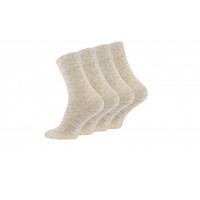 Beige linnen sokken - 4 paar