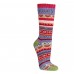 Hygge Dames sokken met wol in Scandinavisch kleurrijk design (2 paar)