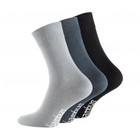 Vincent Creation® Bamboe sokken (set grijs, blauw en zwart) (3 paar)