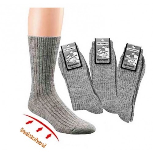 Gedragen Desillusie slinger 100% Wollen sokken met badstof zool